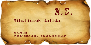 Mihalicsek Dalida névjegykártya